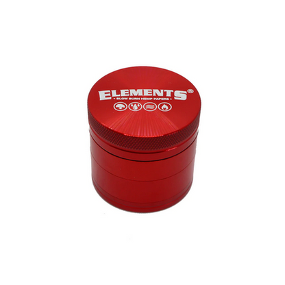 Elements 4-Part Metal Grinder - Red-Elements-Blazed Wholesale