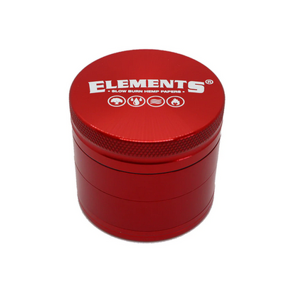 Elements 4-Part Metal Grinder - Red-Elements-Blazed Wholesale