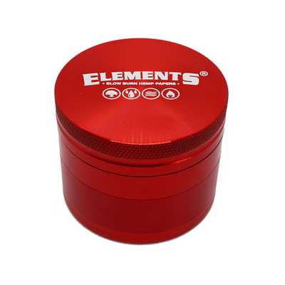 Elements 4-Part Metal Grinder - Red