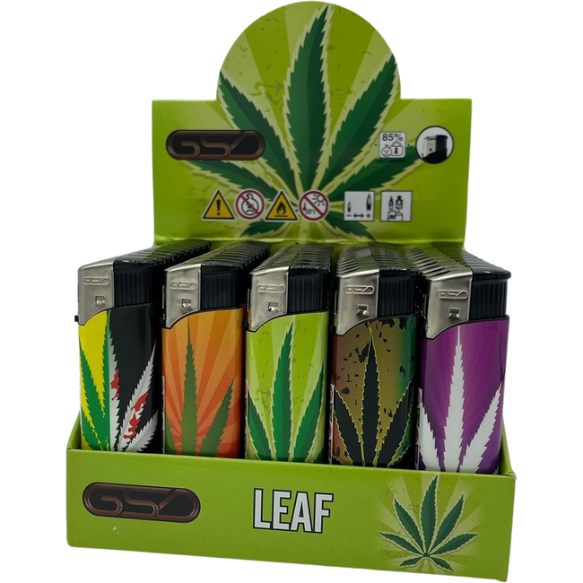GSD Refillable Electric Lighter - Leaf-GSD-Blazed Wholesale