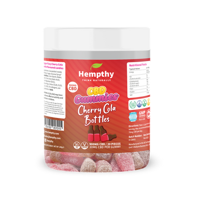 Hempthy CBD Gummy Cherry Cola Bottles 900mg