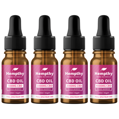 Hempthy Full Spectrum CBD Tincture Oil 10ml - Mixed Berries