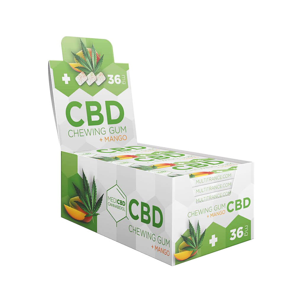 MediCBD CBD Chewing Gum: Mango - 36mg (24 Pack)