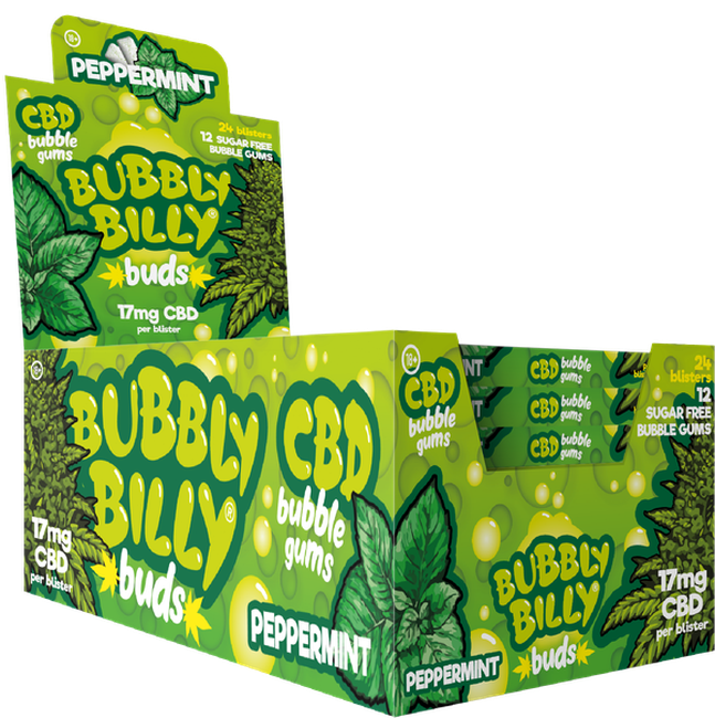 Multitrance Bubbly Billy CBD Peppermint Bubblegums 17mg-Multitrance-Blazed Wholesale