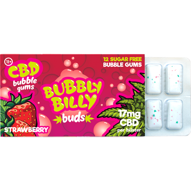 Multitrance Bubbly Billy CBD Strawberry Bubblegums 17mg-Multitrance-Blazed Wholesale