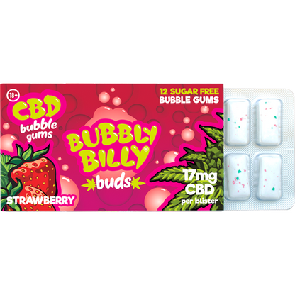 Multitrance Bubbly Billy CBD Strawberry Bubblegums 17mg-Multitrance-Blazed Wholesale