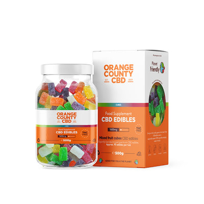Orange County CBD Gummy Cubes Large Tub