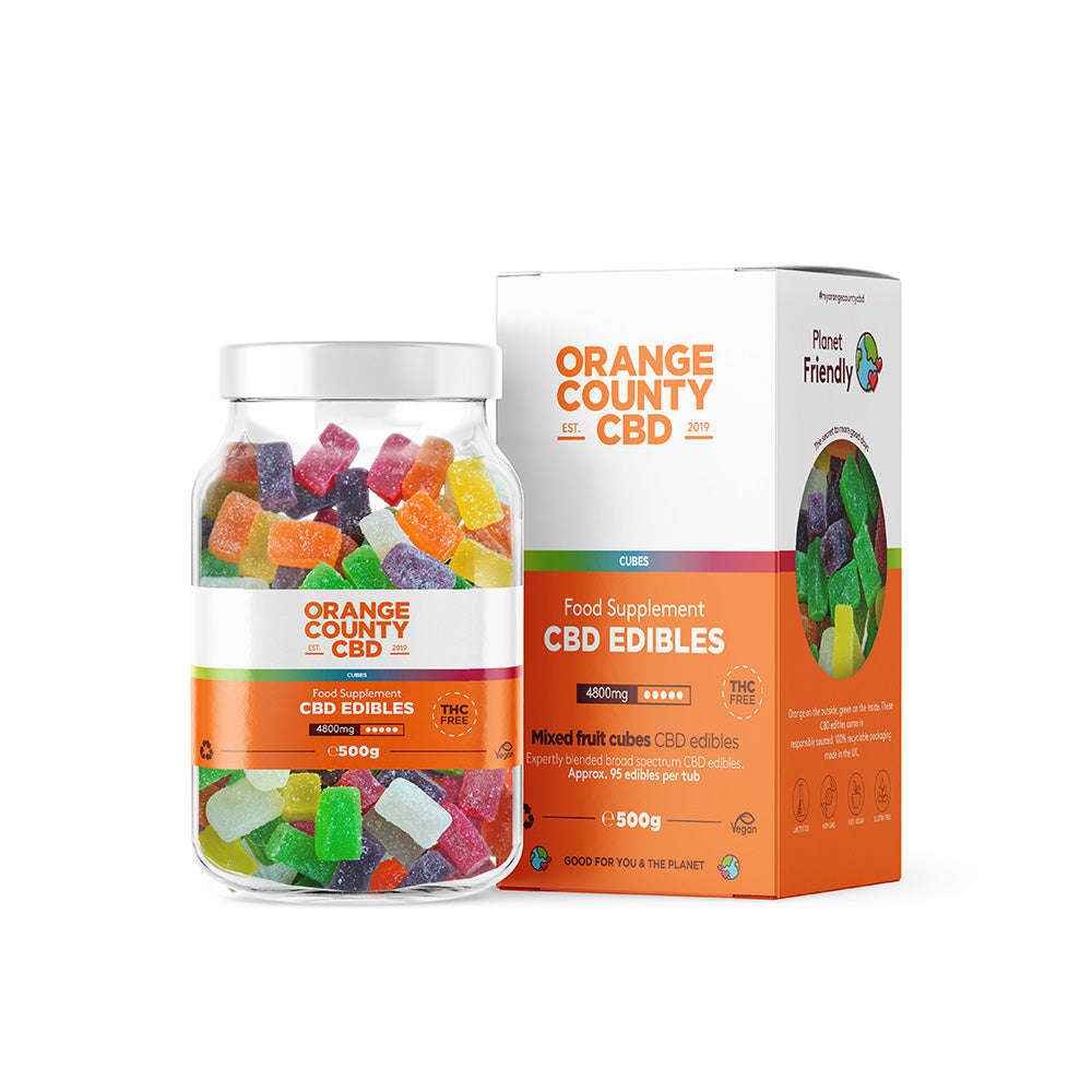 Orange County CBD Gummy Cubes Large Tub
