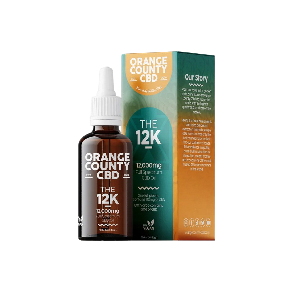 Orange County CBD MCT Tincture Oil 12,000mg 100ml-Orange County CBD-Blazed Wholesale