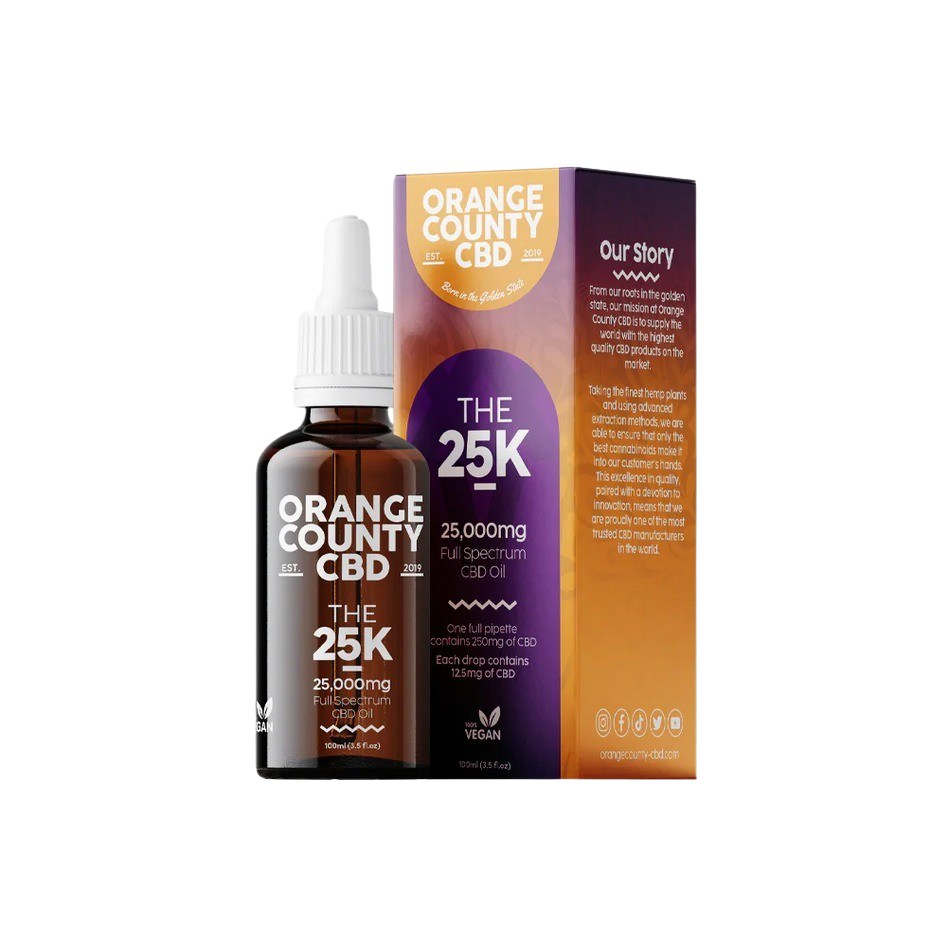 Orange County CBD MCT Tincture Oil 25,000mg 100ml-Orange County CBD-Blazed Wholesale