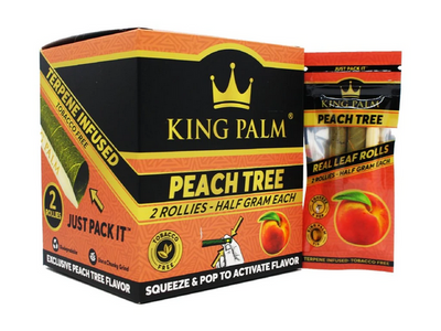 King Palm Terpene Infused Leaf Rolls (0.5gram) - Peach Tree