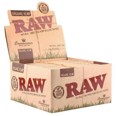 RAW Connoisseur Organic Hemp Rolling Papers & Tips