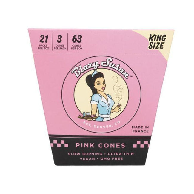 Blazy Susan King Size Cones (21 pcs) - Pink-Blazy Susan-Blazed Wholesale