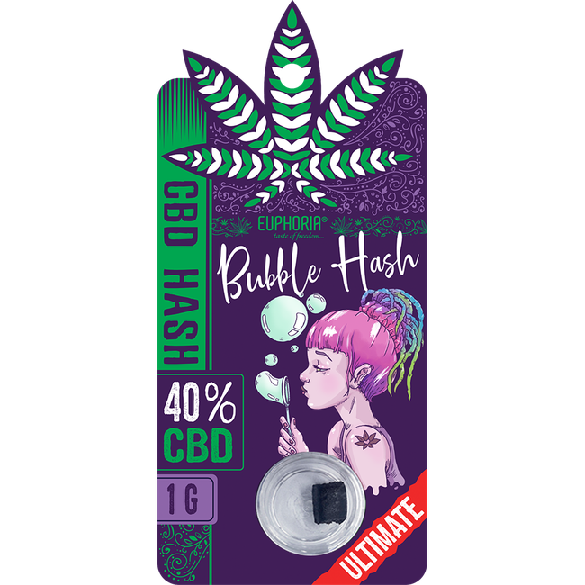 Euphoria Bubble CBD Hash (40%) - 1g-Euphoria-Blazed Wholesale