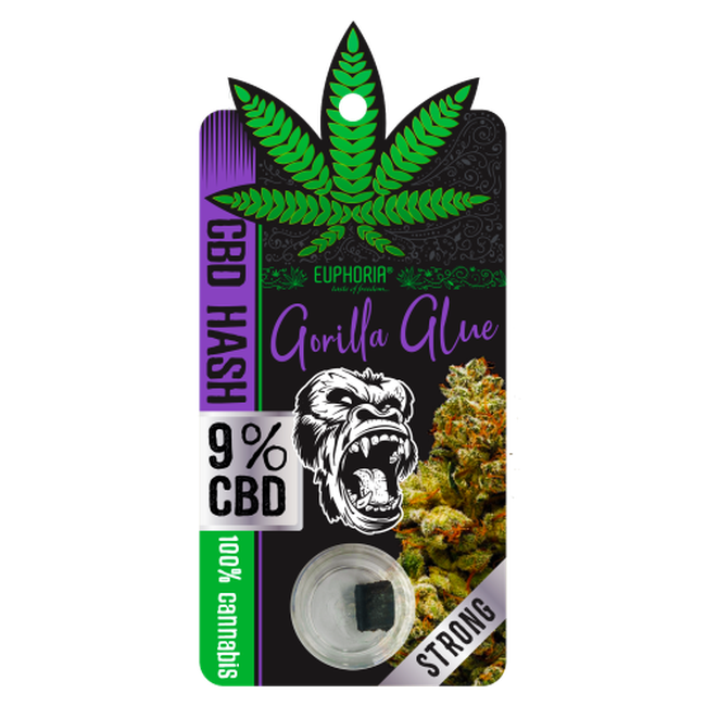 Euphoria Gorilla Glue CBD Hash (9%) - 1g-Euphoria-Blazed Wholesale