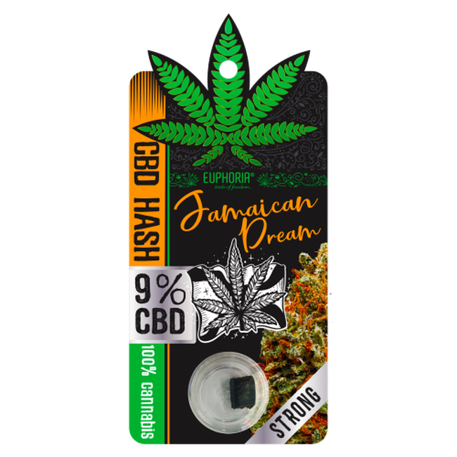 Euphoria Jamaican Dream CBD Hash (9%) - 1g-Euphoria-Blazed Wholesale