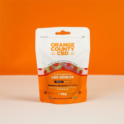 Orange County CBD Gummy Strawberries 200mg Grab Bag