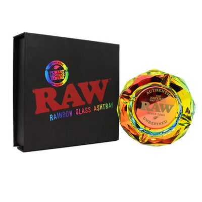RAW Rainbow Glass Ashtray